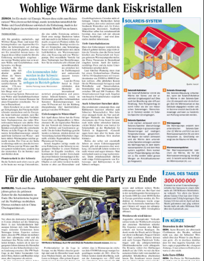 Zürichsee-Zeitung: Wohlige Wärme dank Eiskristallen